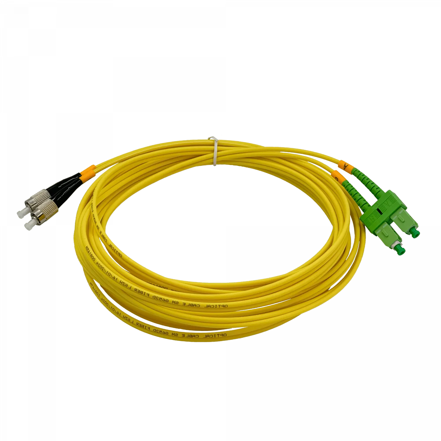 Cable fibra optica 5m SC/APC-FC/UPC Monomodo SM Duplex Jumper 9/125um 3mm JFSAF5 3