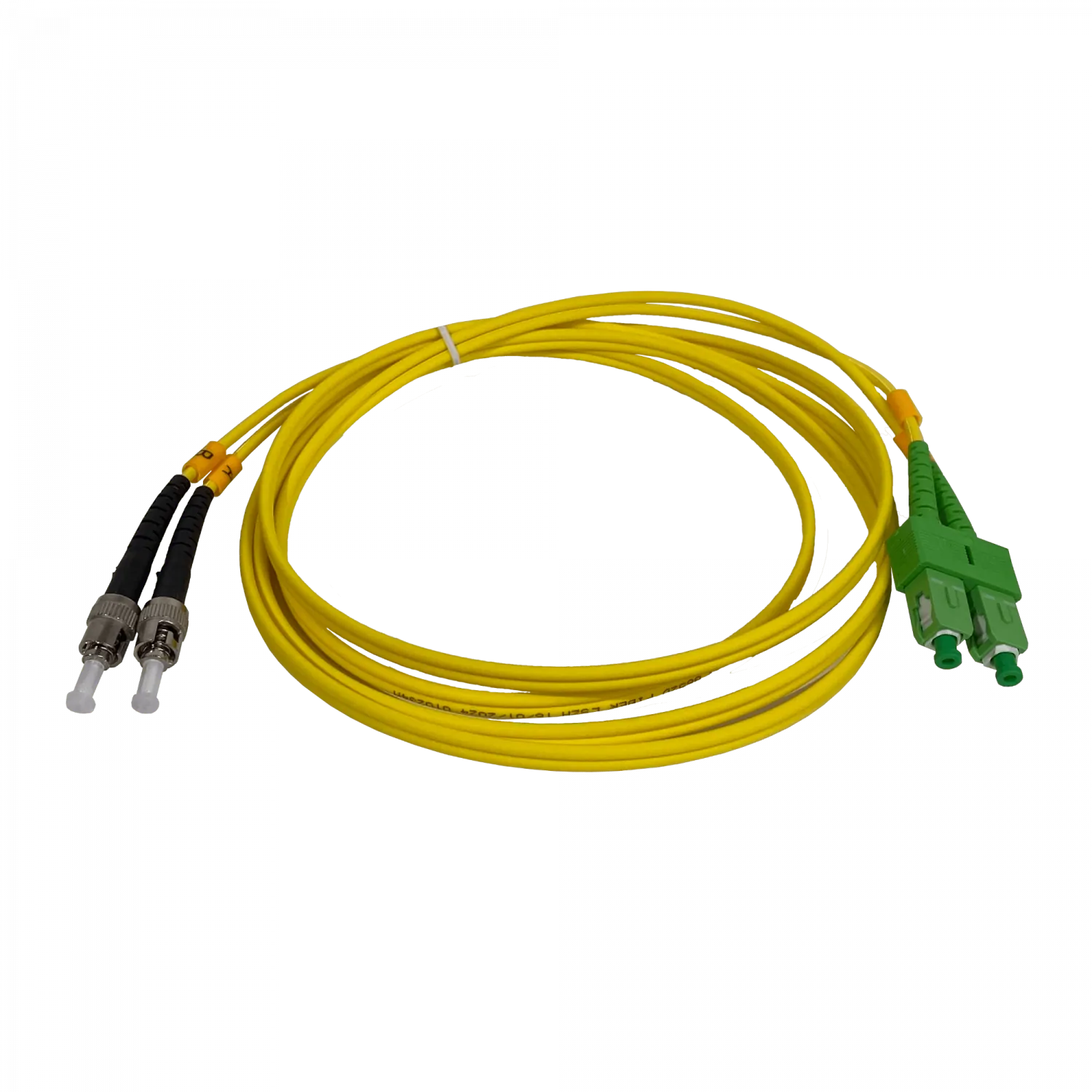 2mt SC/APC-ST/UPC MonoModo SM Duplex Jumper Cable Fibra 9/125um 3mm 3