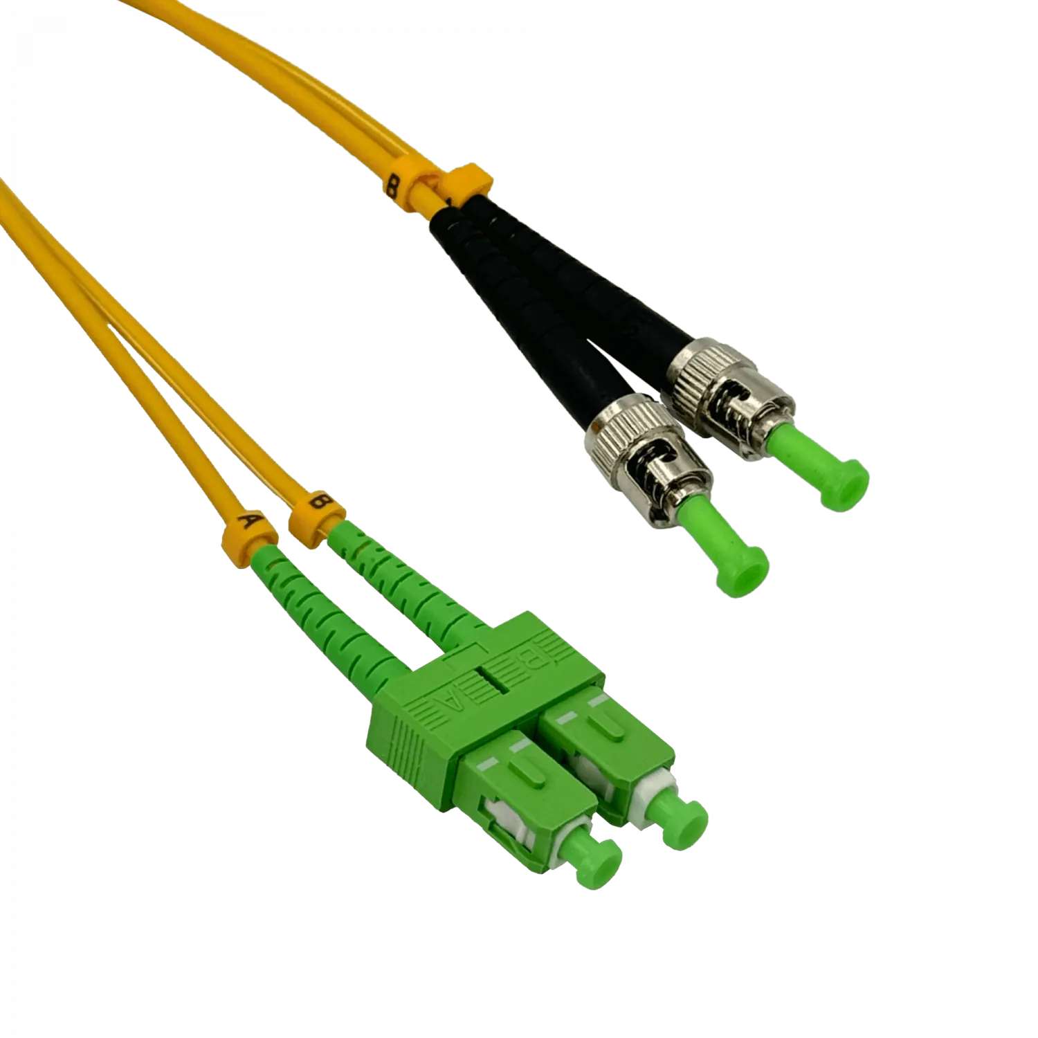 5mt SC/APC-ST/APC MonoModo SM Duplex Jumper Cable Fibra 9/125um 3mm 2