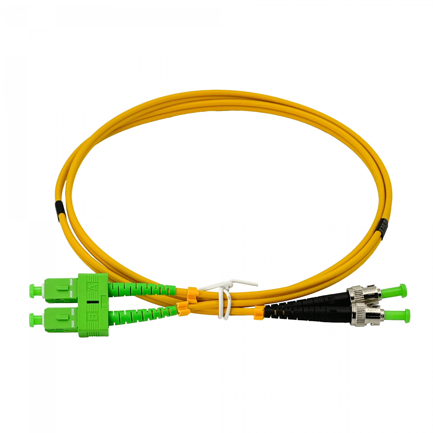 1mt SC/APC-ST/APC MonoModo SM Duplex Jumper Cable Fibra 9/125um 3mm 2