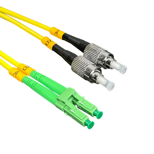 Jumper Cable Fibra 9/125um 3mm 1mt LC/APC-FC/UPC MonoModo SM Duplex 