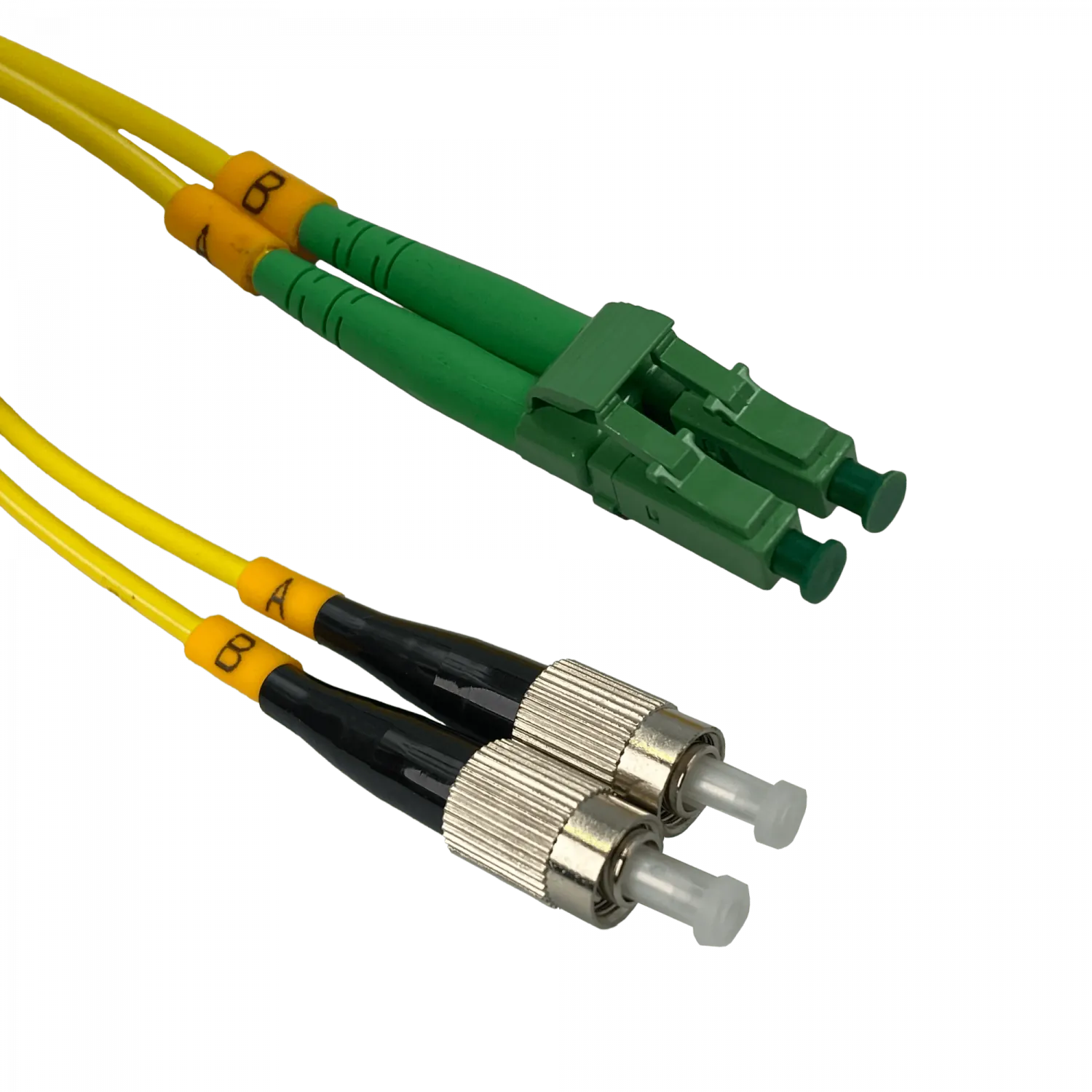 2mt LC/APC-FC/UPC MonoModo SM Duplex Jumper Cable Fibra 9/125um 3mm 3