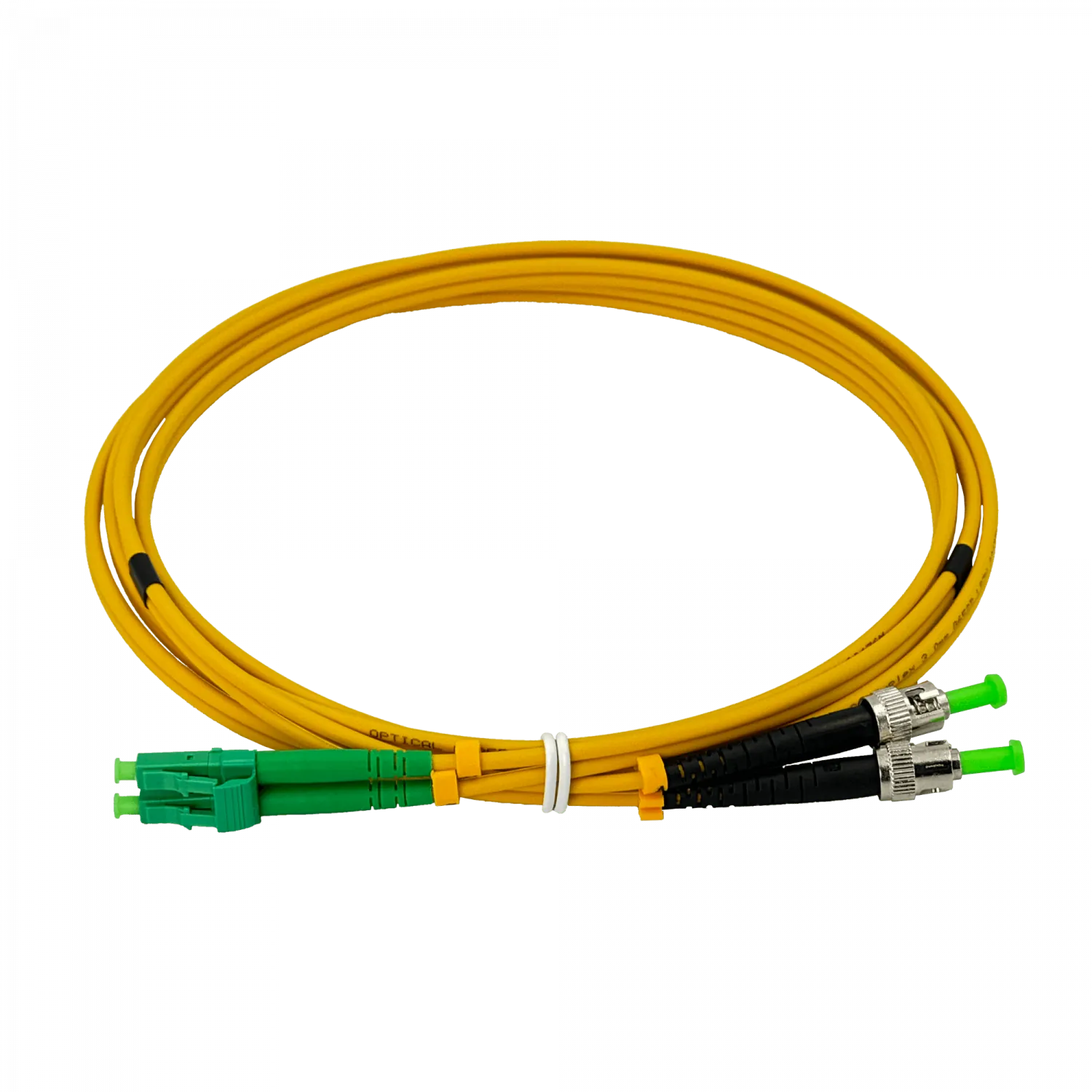 2mt LC/APC-ST/APC MonoModo SM Duplex Jumper Cable Fibra 9/125um 3mm 3