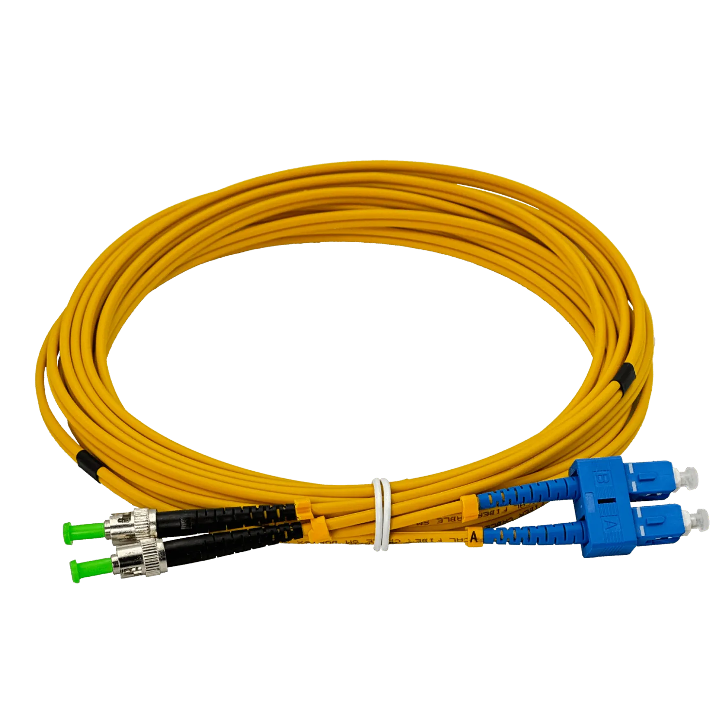 Jumper Cable Fibra 3.0mm 9/125um 5mt SC/UPC-ST/APC MonoModo SM Duplex  2