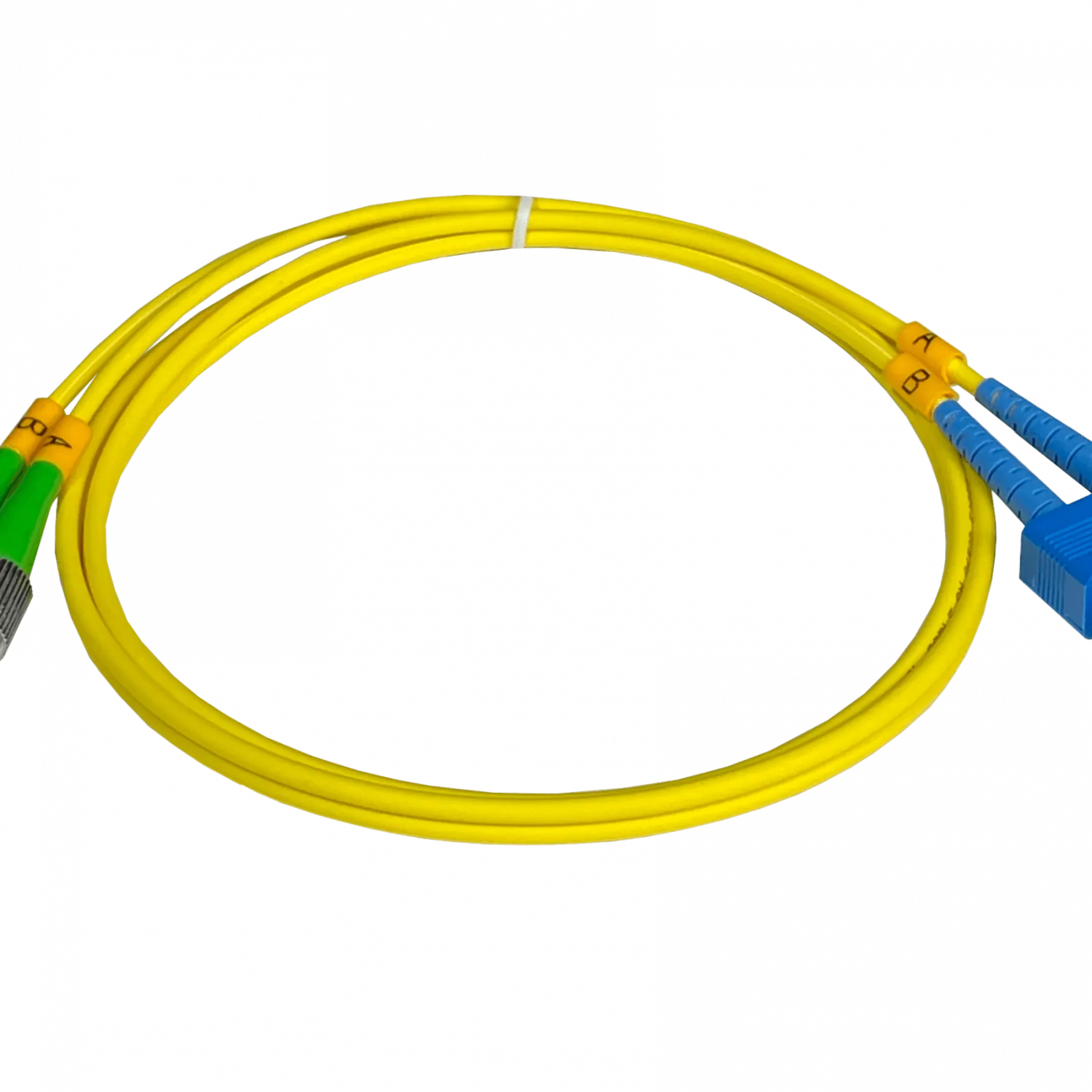 Jumper Cable Fibra 9/125um 3mm 1mt SC/UPC-FC/APC MonoModo SM Duplex  2