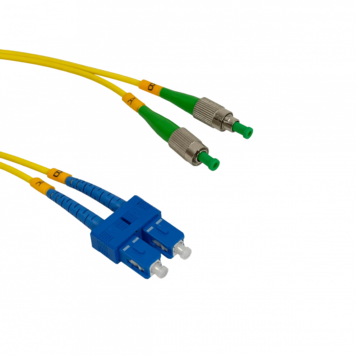 Jumper Cable Fibra 9/125um 3mm 5mt SC/UPC-FC/APC MonoModo SM Duplex  1