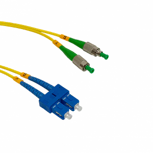 Jumper Cable Fibra 9/125um 3mm 5mt SC/UPC-FC/APC MonoModo SM Duplex 