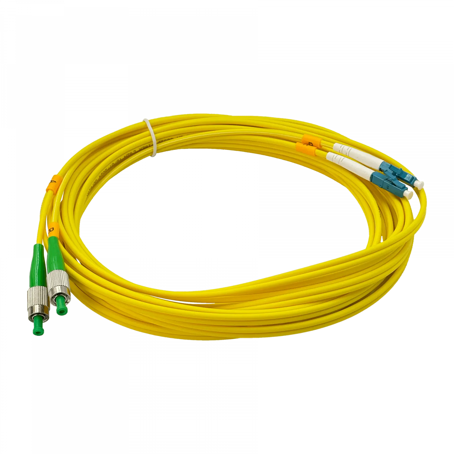 Jumper Cable Fibra 9/125um 3mm 5mt FC/APC-LC/UPC MonoModo SM Duplex  2