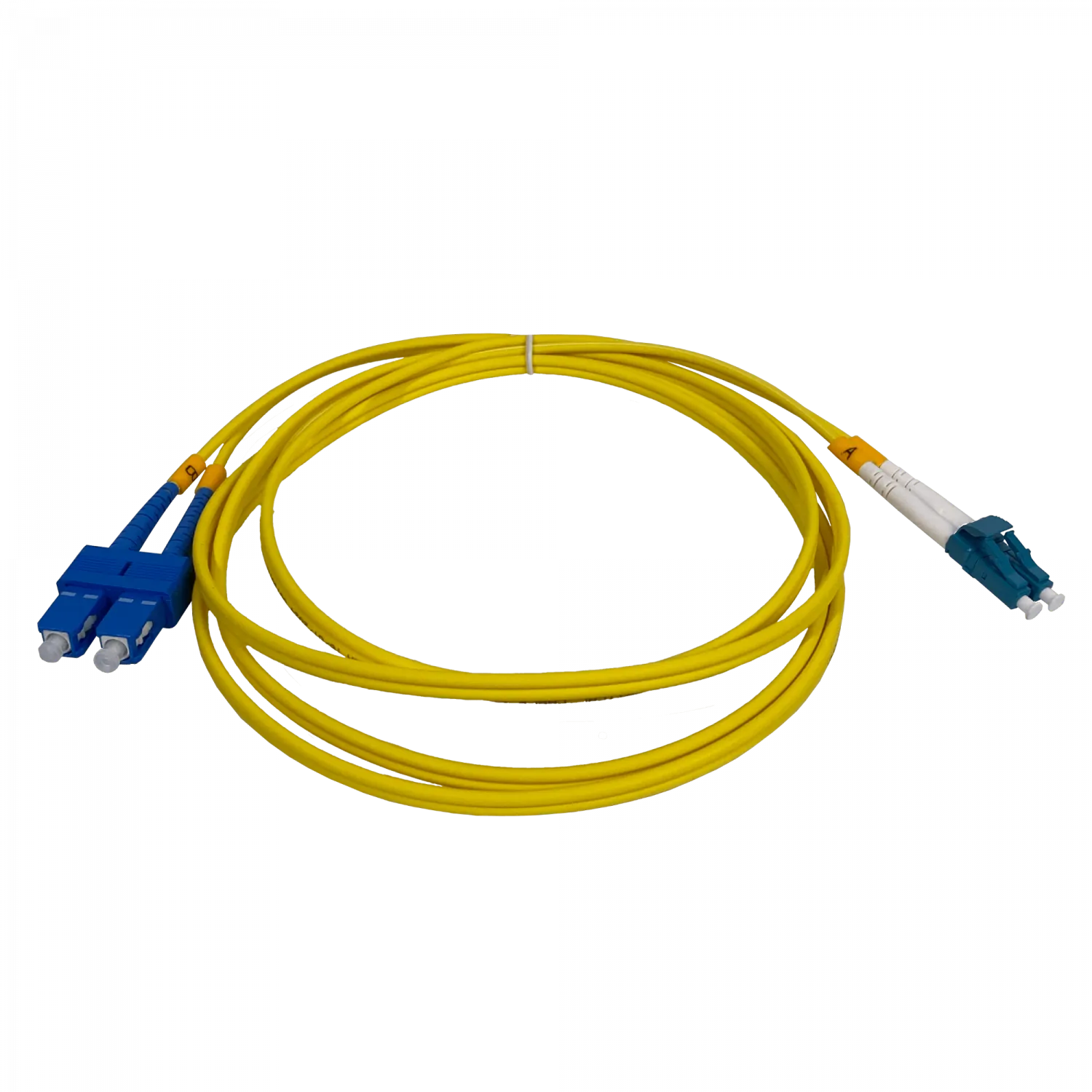 Jumper Cable Fibra 9/125um 3mm 2mt LC-SC/UPC MonoModo SM Duplex  2