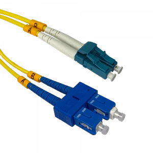 Jumper Cable Fibra 9/125um 3mm 2mt LC-SC/UPC MonoModo SM Duplex 