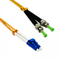 Jumper Cable Fibra 9/125um 3mm 5mt LC/UPC-ST/APC MonoModo SM Duplex  - Miniatura 1