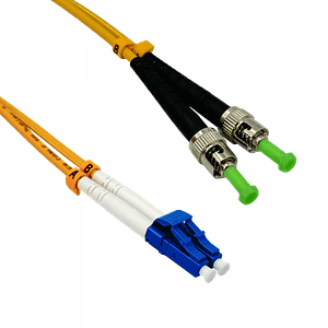 Jumper Cable Fibra 9/125um 3mm 1mt LC/UPC-ST/APC MonoModo SM Duplex 
