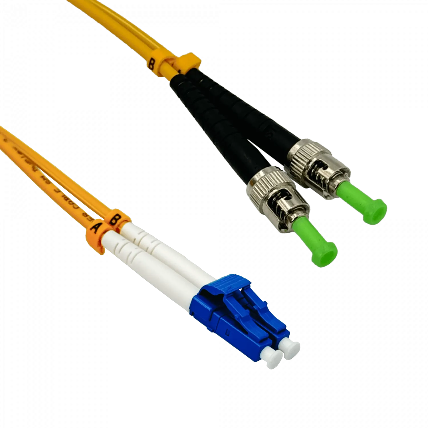 Jumper Cable Fibra 9/125um 3mm 1mt LC/UPC-ST/APC MonoModo SM Duplex  1