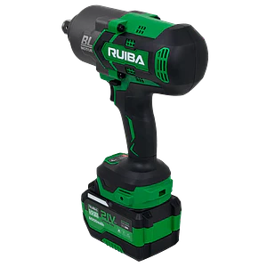 Llave de impacto inlambrica 3/4-Ps ulg 19mm + 2 Bat-ion 21V 4Ah RUIBA 