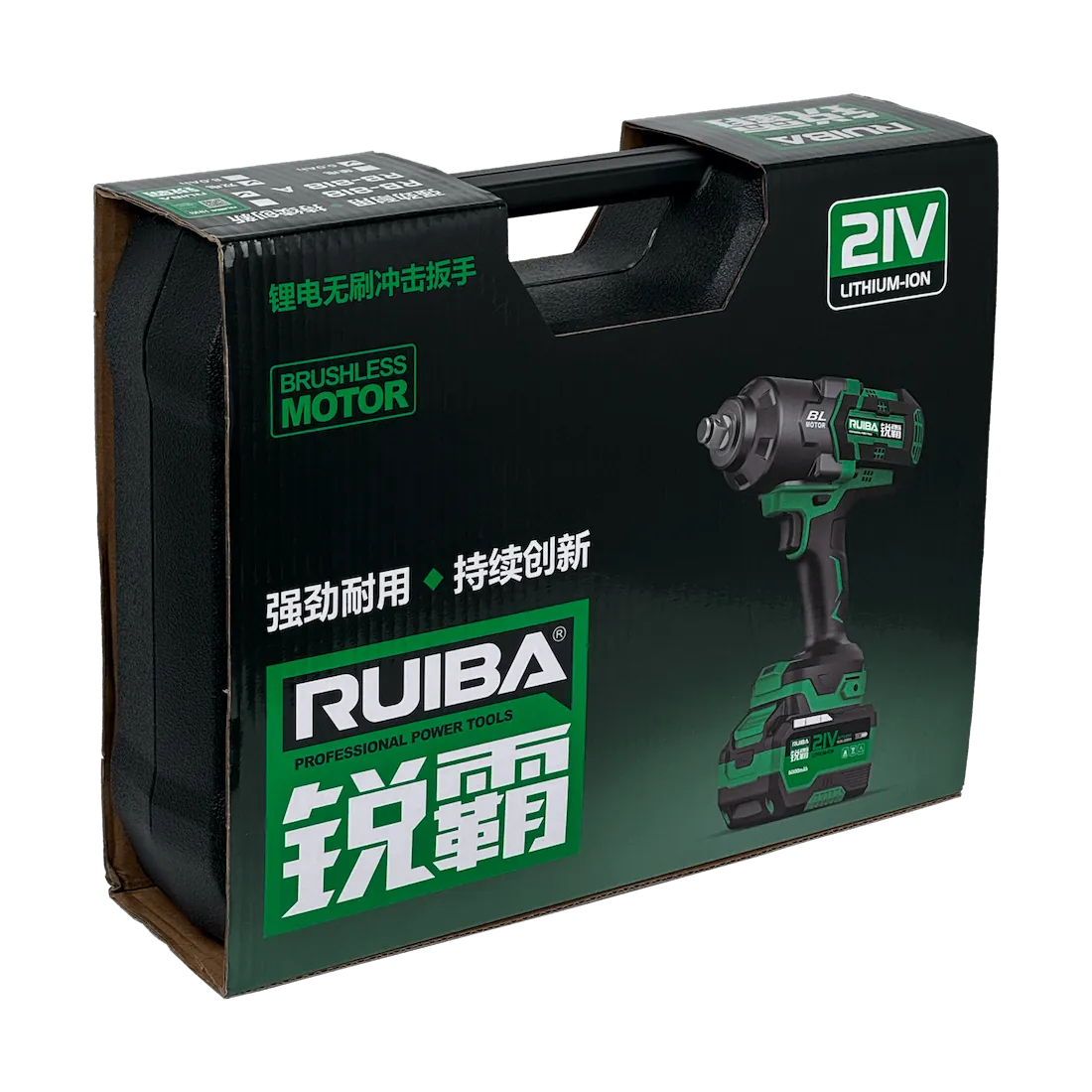 Llave de impacto inlambrica 3/4-Ps ulg 19mm + 2 Bat-ion 21V 4Ah RUIBA  5