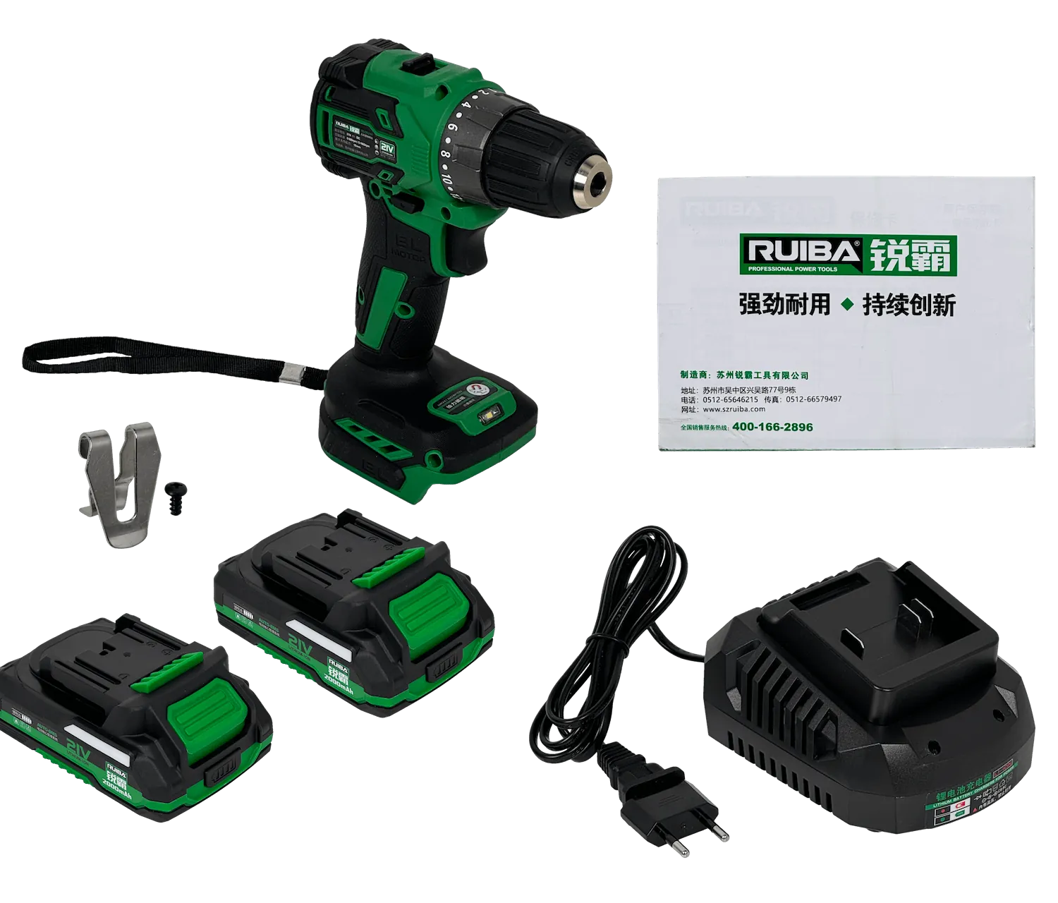 Taladro inalambrico 0,8-10mm + 2 Bateria-Litio 21V 2Ah RB-DB2101 RUI  4