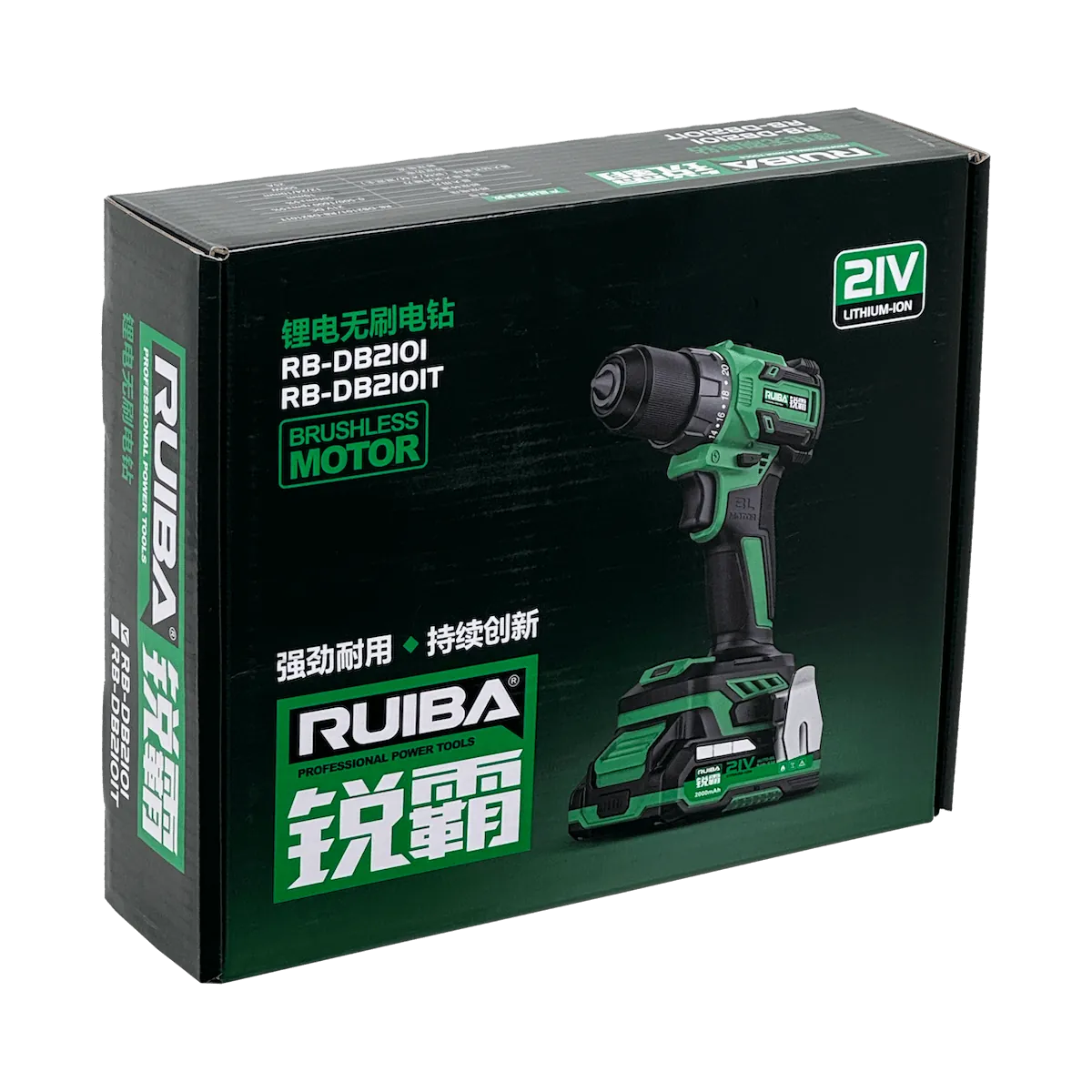Taladro inalambrico 0,8-10mm + 2 Bateria-Litio 21V 2Ah RB-DB2101 RUI  8