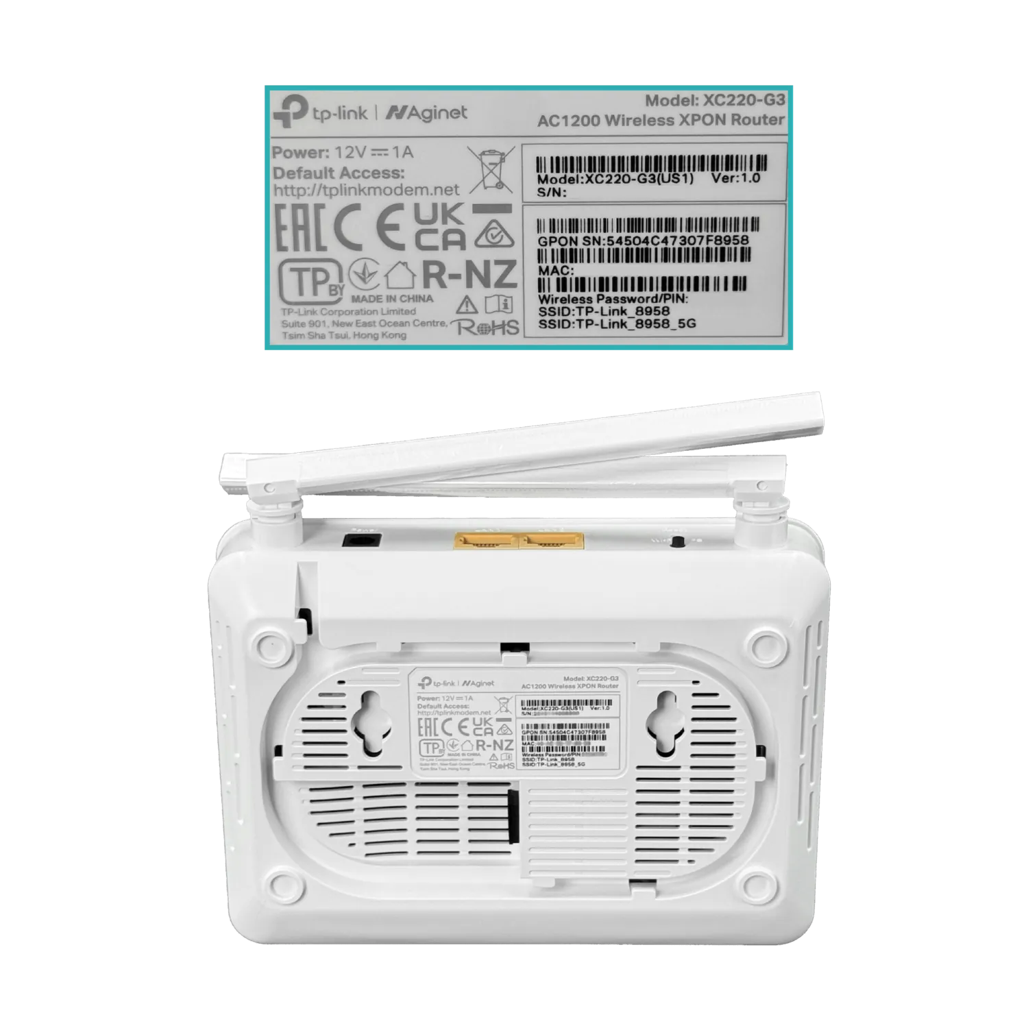 Router Inalámbrico VoIP TP-Link XPON XC220 AC1200, Wi-Fi Doble Banda, Fibra Óptica 6