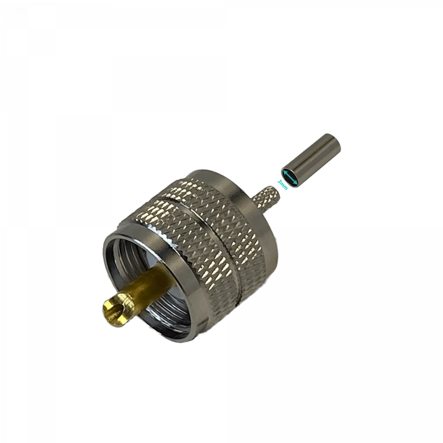 Conector Coaxial Crimpeable UHF-Macho, Compatible con RG316, CA100, RG174 4