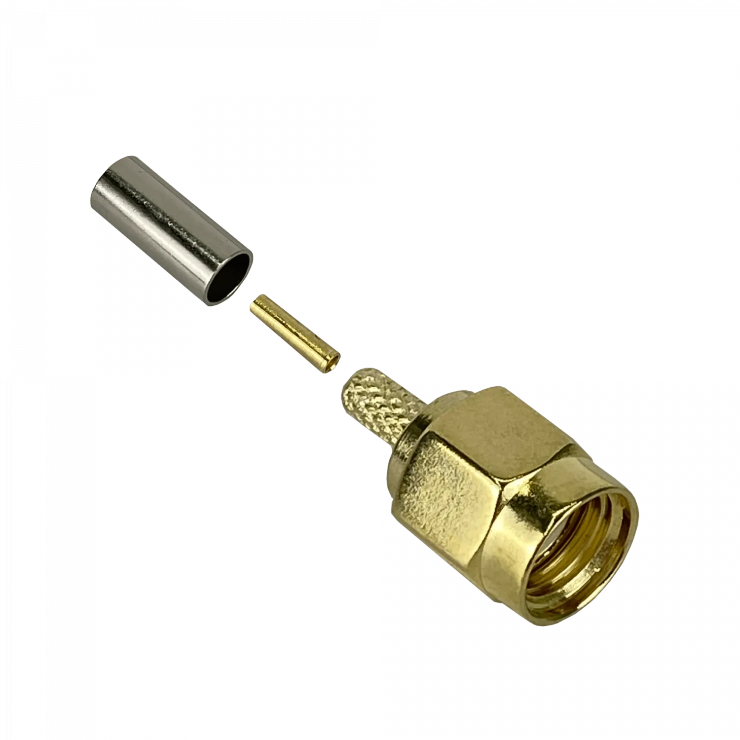 Conector Coaxial Crimpeable CA100 RG174 PRSMA-Macho RG316  4