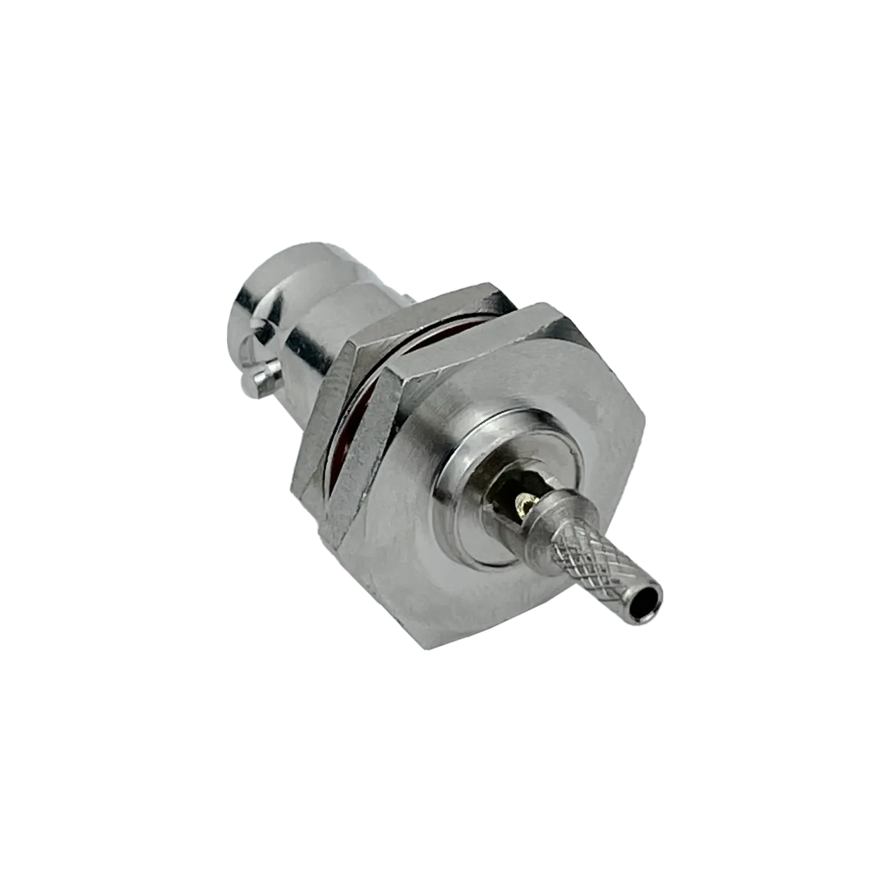 Conector BNC hembra BH1E RG316 13mm panel crimpeable coaxial CA100 2