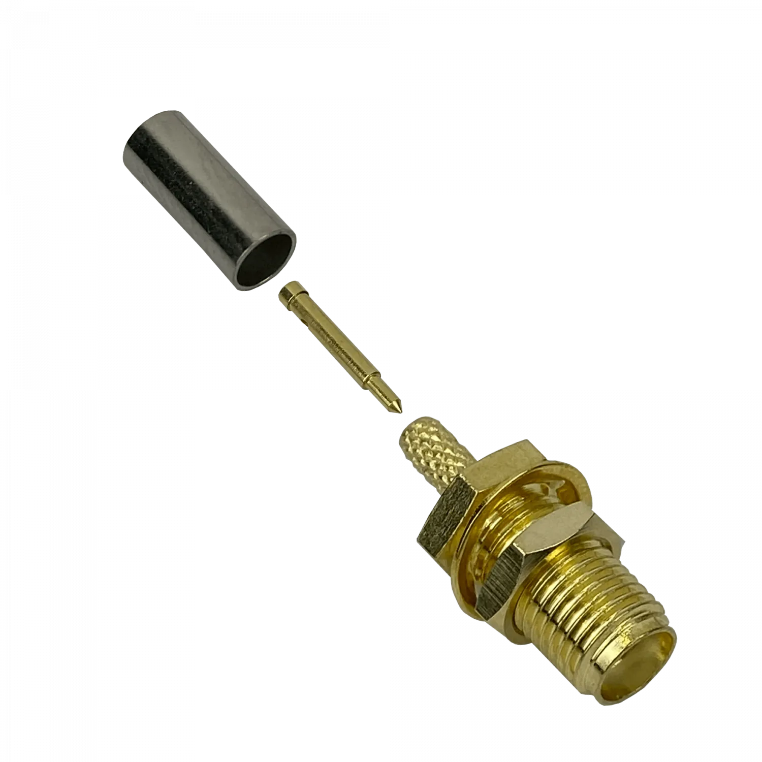 RPSMA-Hembra RG316 Conector Coaxial Crimpeable CA100 RG174 4
