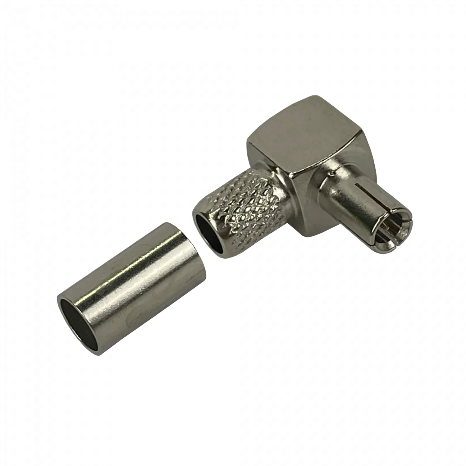 TS9-Macho 90-Grados LMR195 Conector Crimpeable RG58 RG142 2