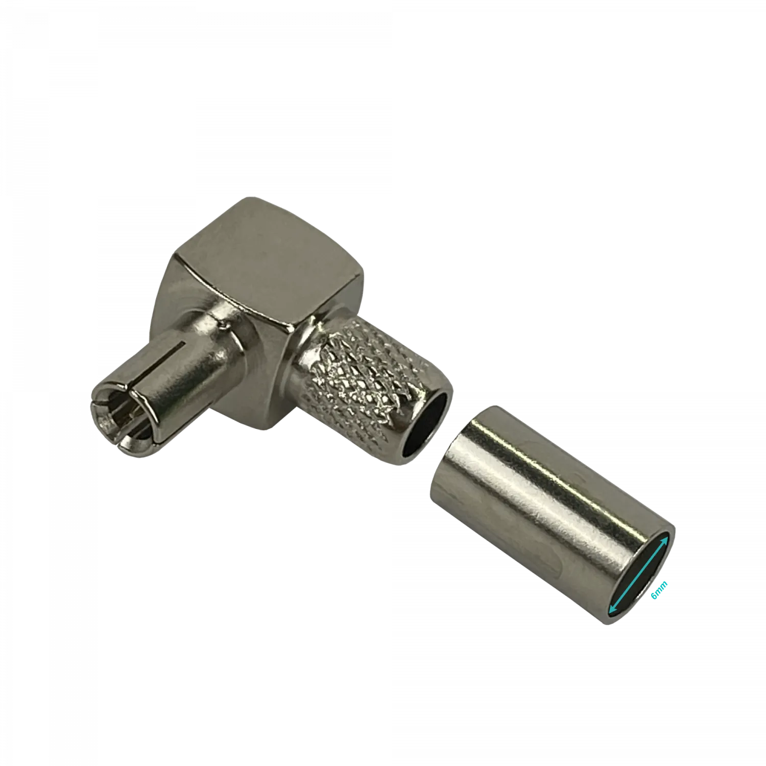 TS9-Macho 90-Grados LMR195 Conector Crimpeable RG58 RG142 3