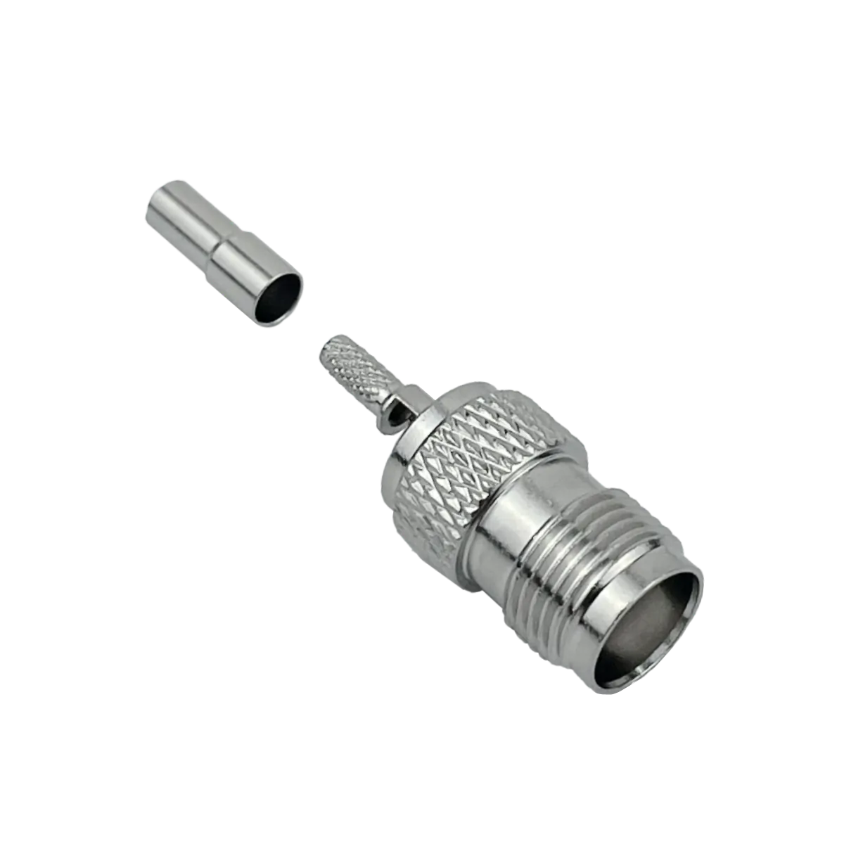 Conector coaxial TNC hembra crimpeable para cable RG316 CA100 RG174 3