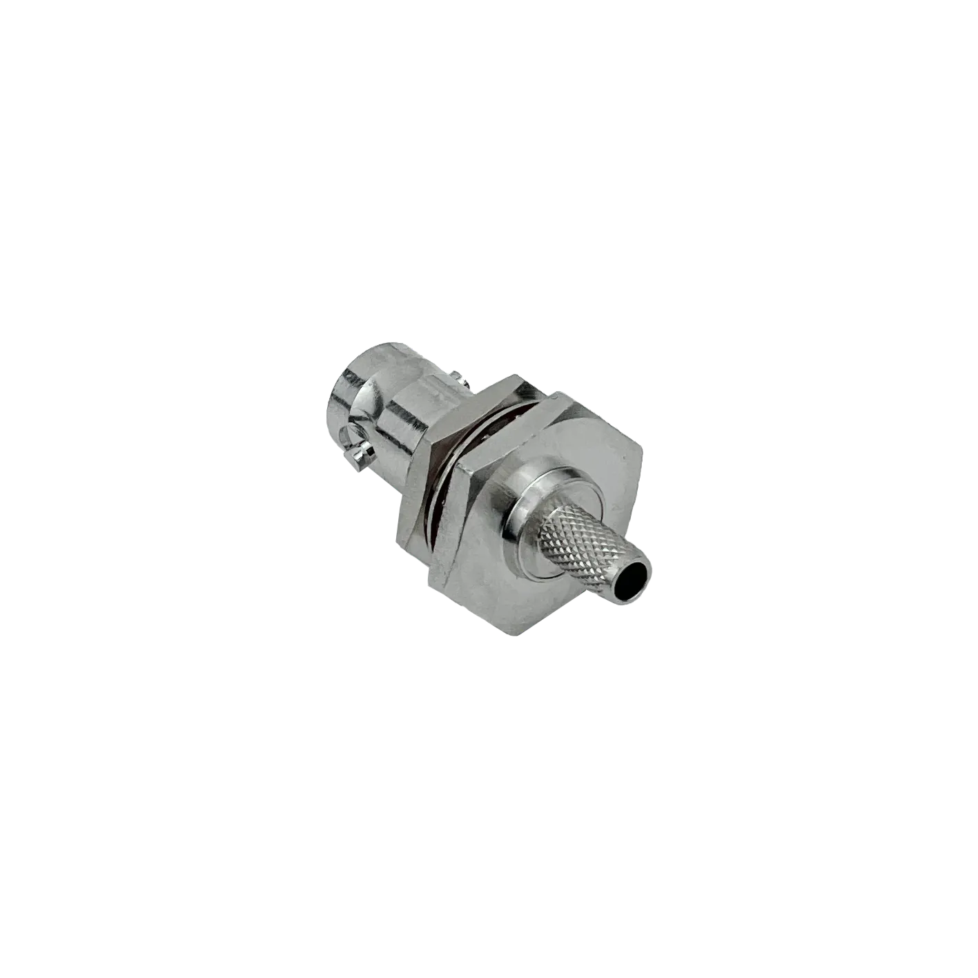 Conector BNC hembra BH2E LMR195 RG58 13mm panel crimpeable coaxial 2