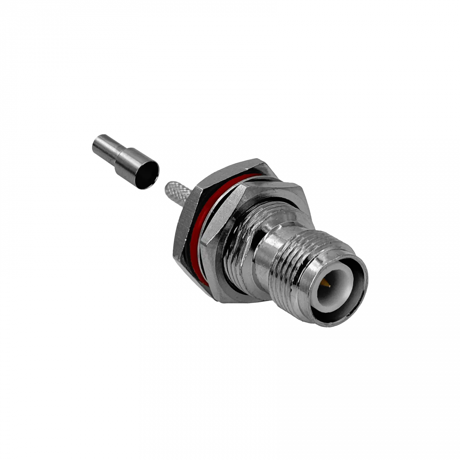 RPTNC-Hembra RG316 13mm-Diamet Panel Conector Crimpeable Coaxial CA100 2