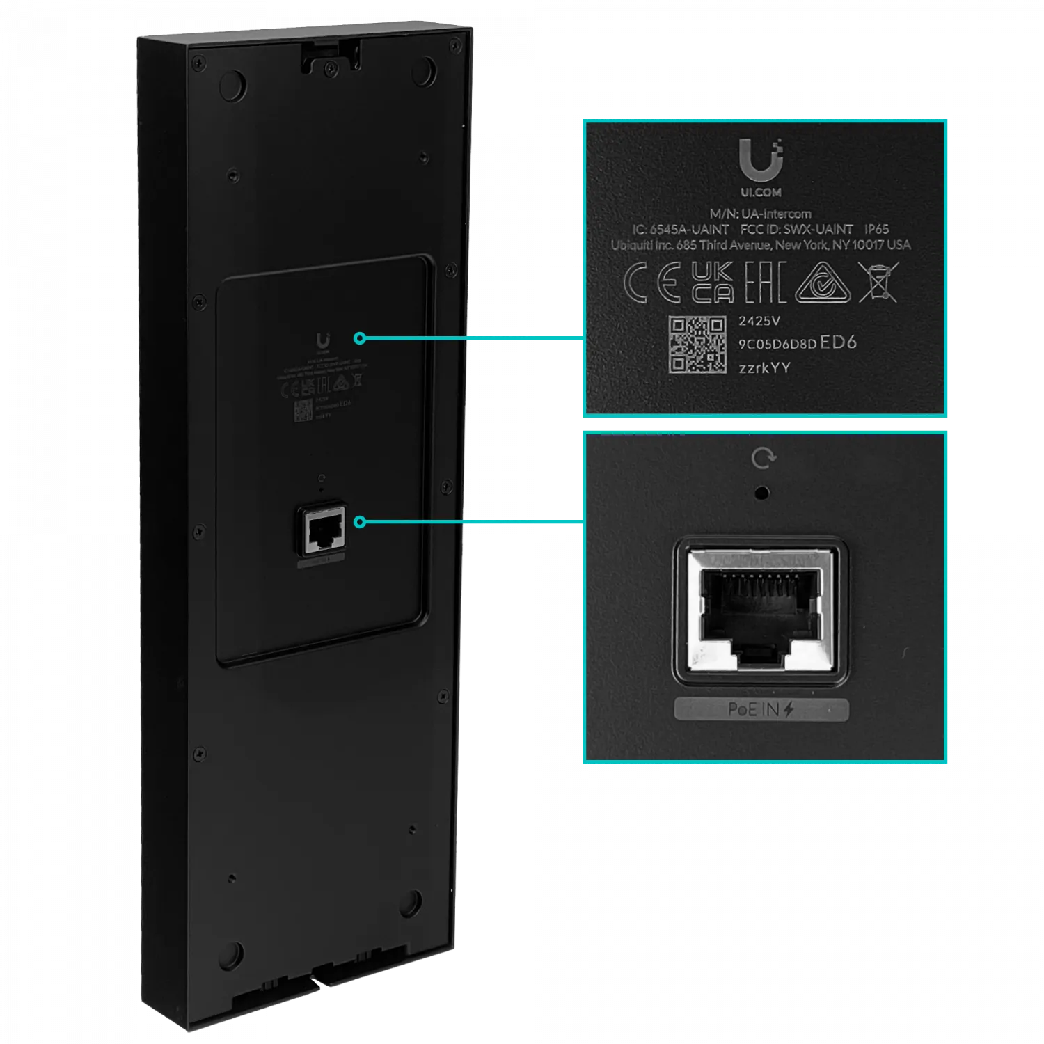 Sistema de Intercomunicación Inteligente, Diseño Negro,Ubiquiti Intercom 6
