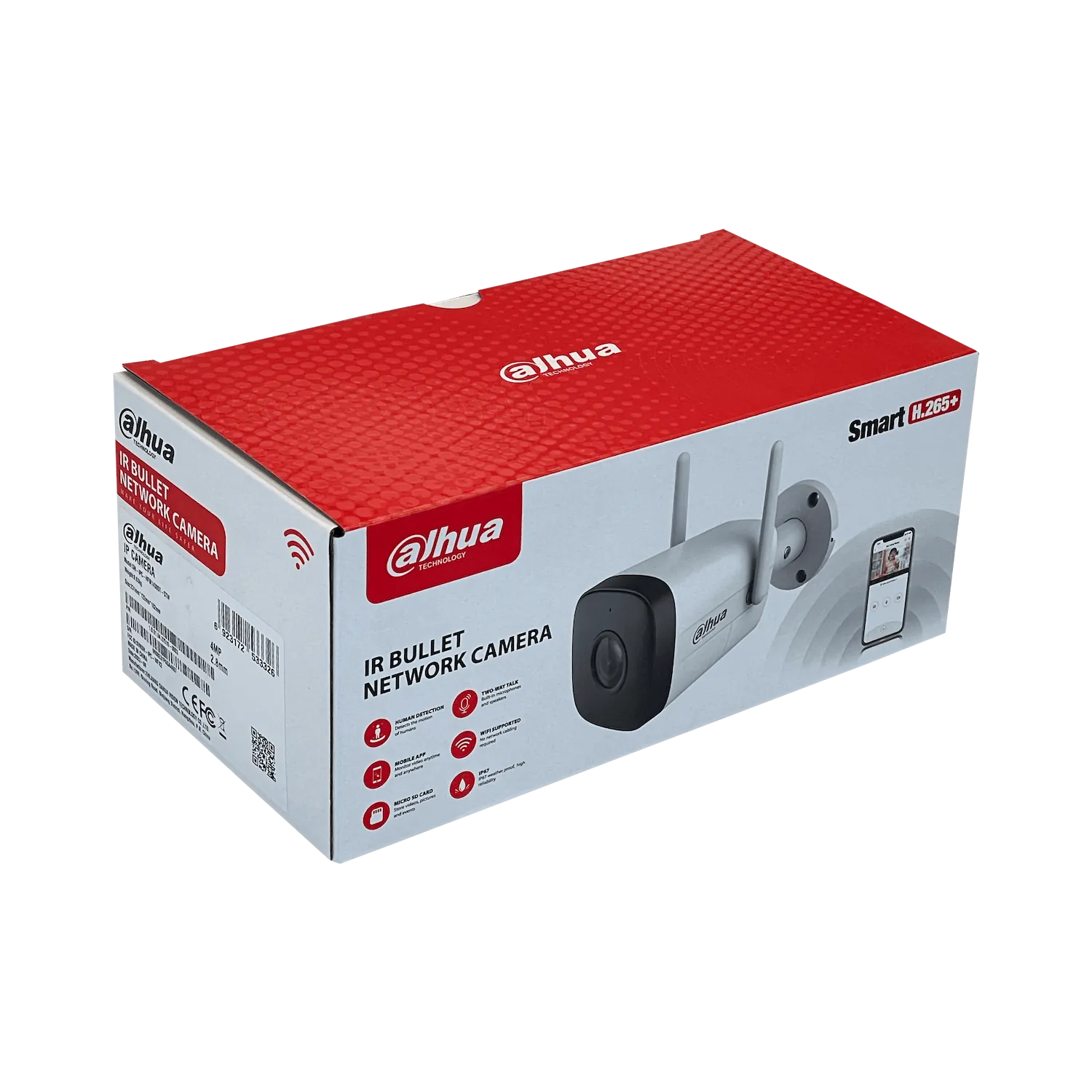 Cámara IP WiFi Bullet Dahua IPC-HFW1430DT-STW de 4MP con Visión Nocturna y Audio Bidireccional 6