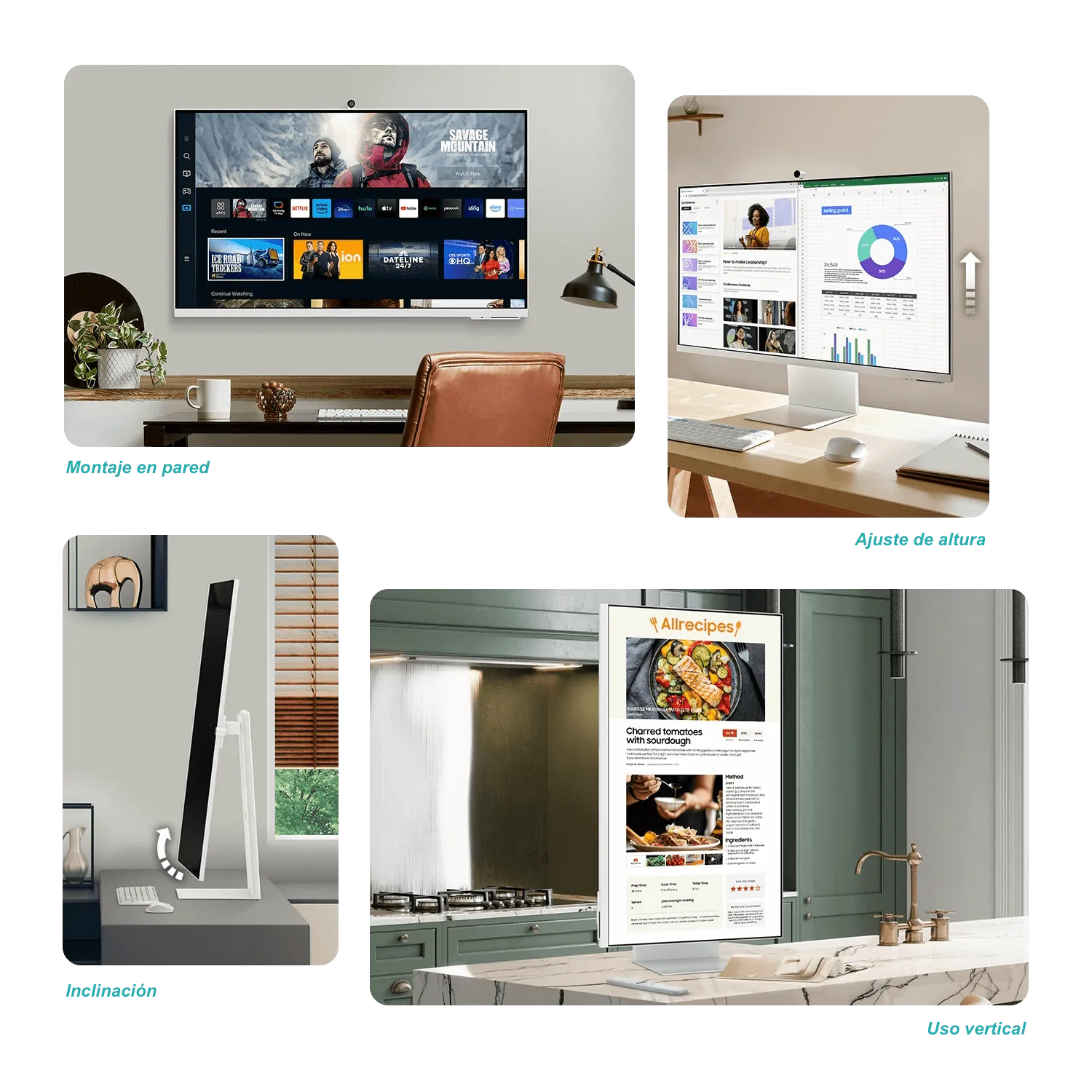 SAMSUNG 32-Pulg 3840x2160 4K USB-C-Upstream HDMI 2-USB-A Monitor Smart 5