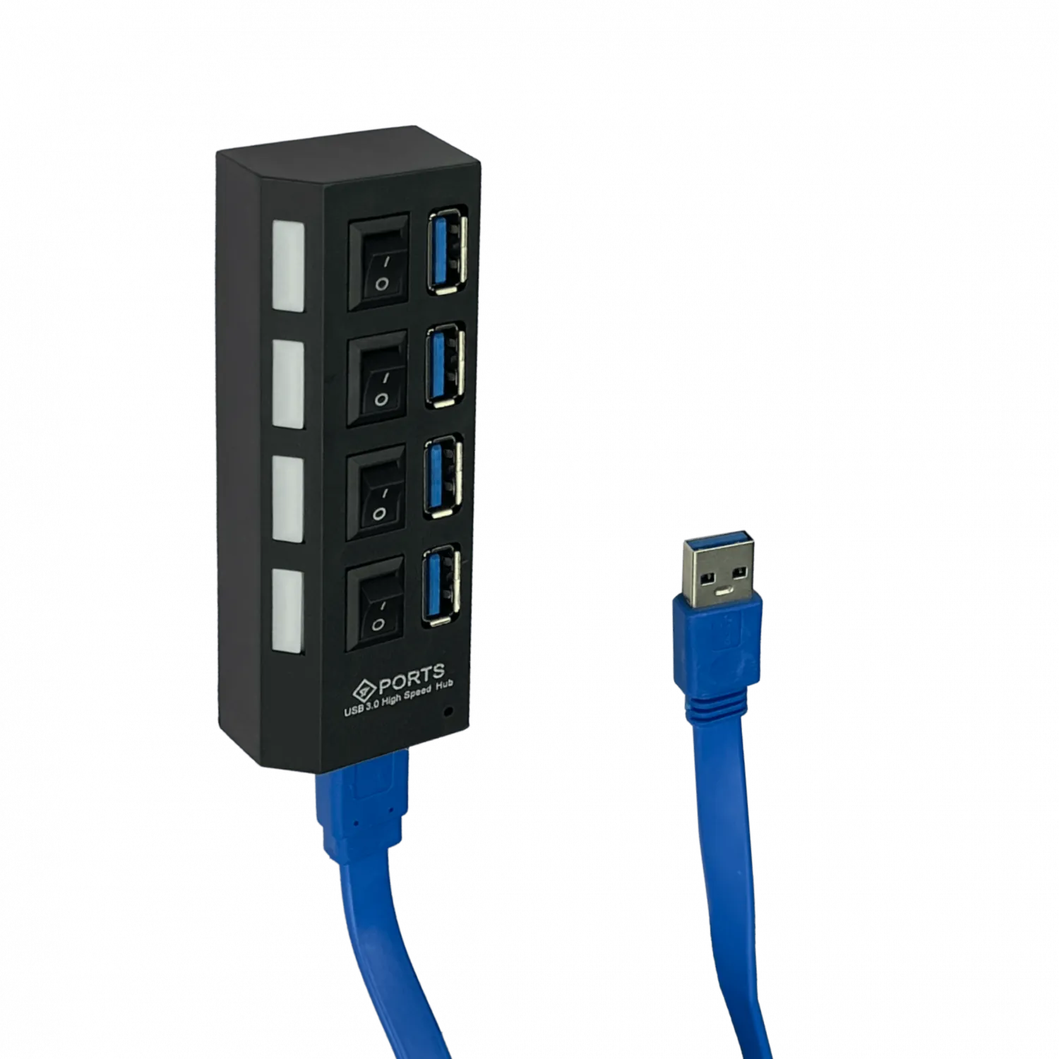 HUB USB 3.0 4 Puertos HUB4-30 con Interruptores Independientes y Cable Incluido 3