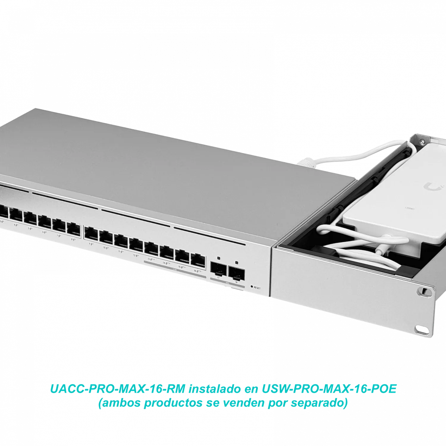Accesorio de Montaje en Rack 1U para Switches Pro Max 16 de Ubiquiti - UACC-Pro-Max-16-RM 10