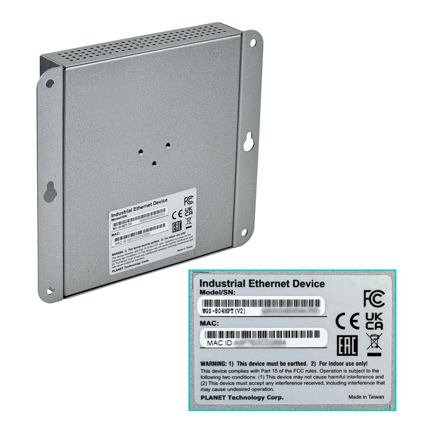 PLANET 8-1000 4-PoE+120W-total Switch Indust Admin Riel-DIN 48/54VDC 7