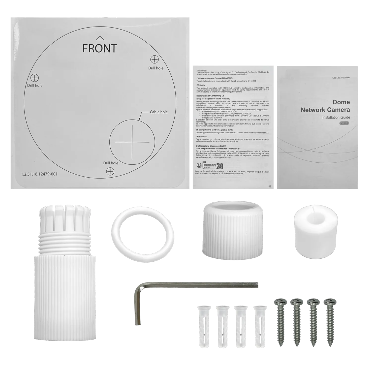 Cámara Mini Domo Dahua 2MP Fijo 2.8mm PoE IR50m IP67 IK10 WizSense Profesional 4