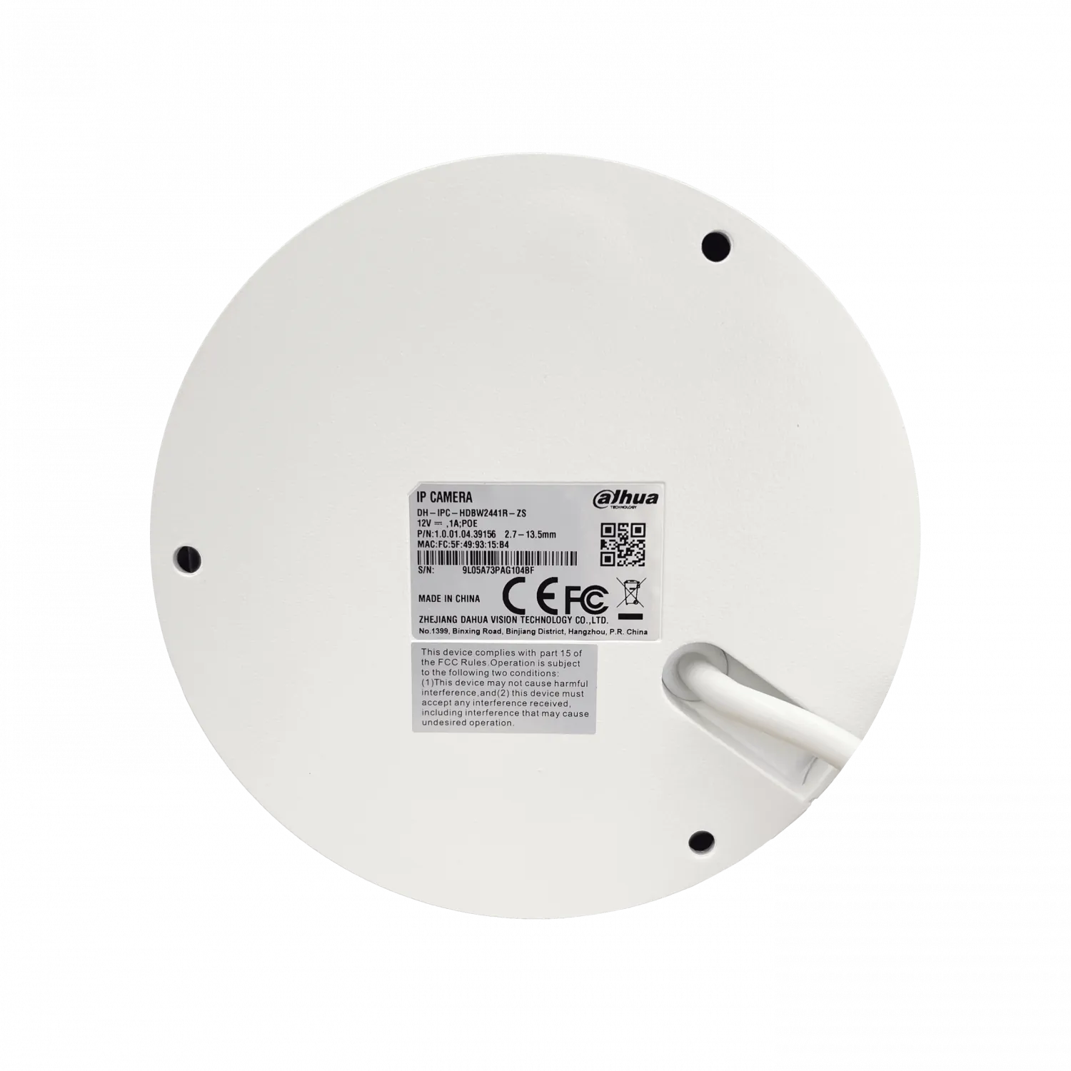 Cámara Domo Dahua 4MP Motorizada 2.7-13.5mm PoE IR40m IP67 IK10 WizSense HDBW2441 2