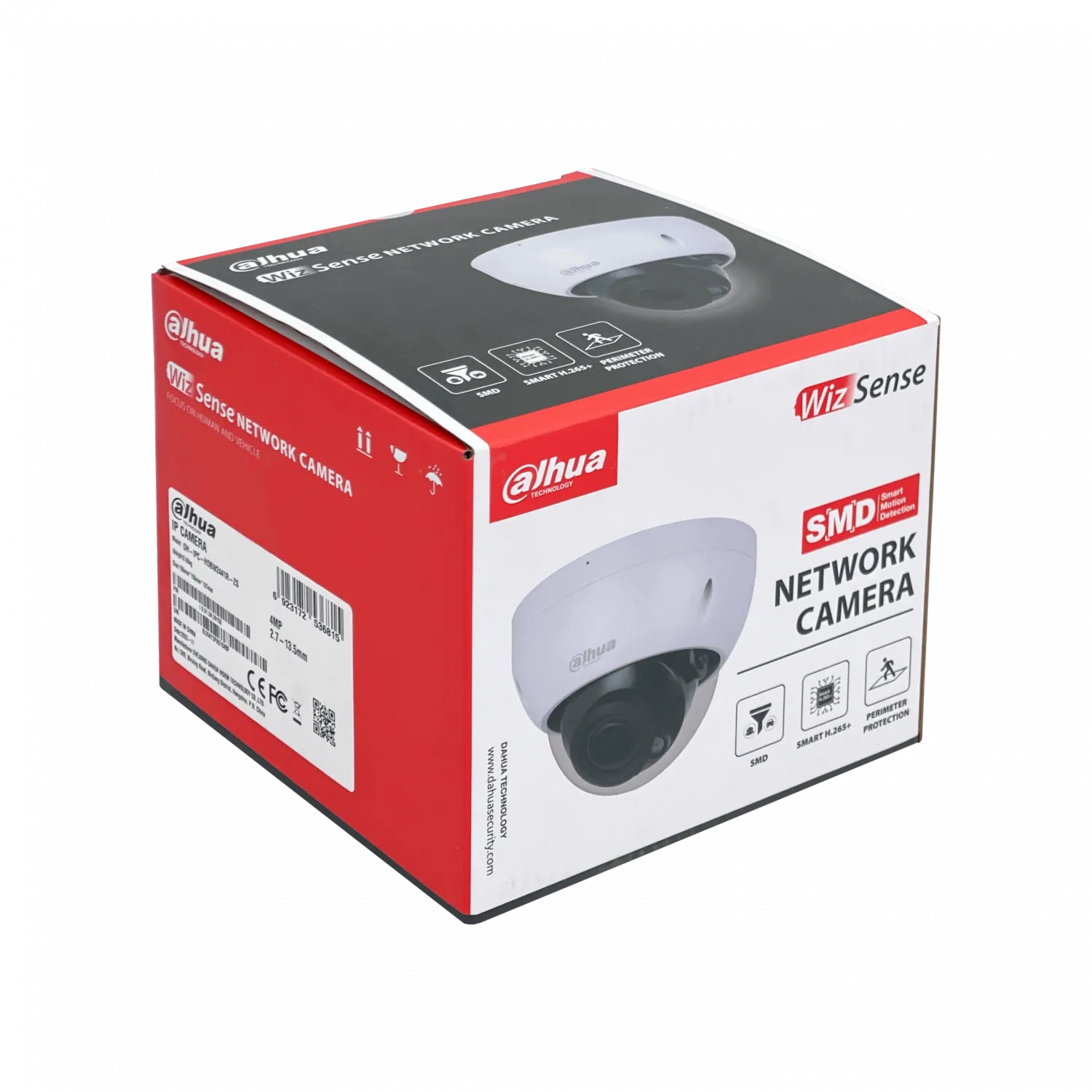 Cámara Domo Dahua 4MP Motorizada 2.7-13.5mm PoE IR40m IP67 IK10 WizSense HDBW2441 3