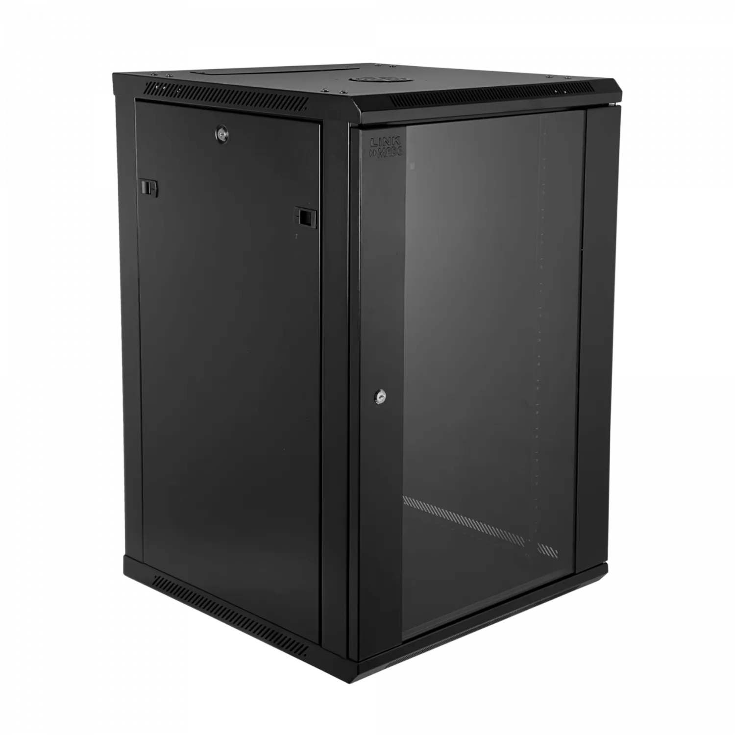 Gabinete Rack LINKMADE RK18-6LD 18U 60cm de Fondo Desarmado para Montaje en Pared - Negro 8