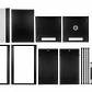 Gabinete Rack LINKMADE RK18-6LD 18U 60cm de Fondo Desarmado para Montaje en Pared - Negro - Miniatura 5