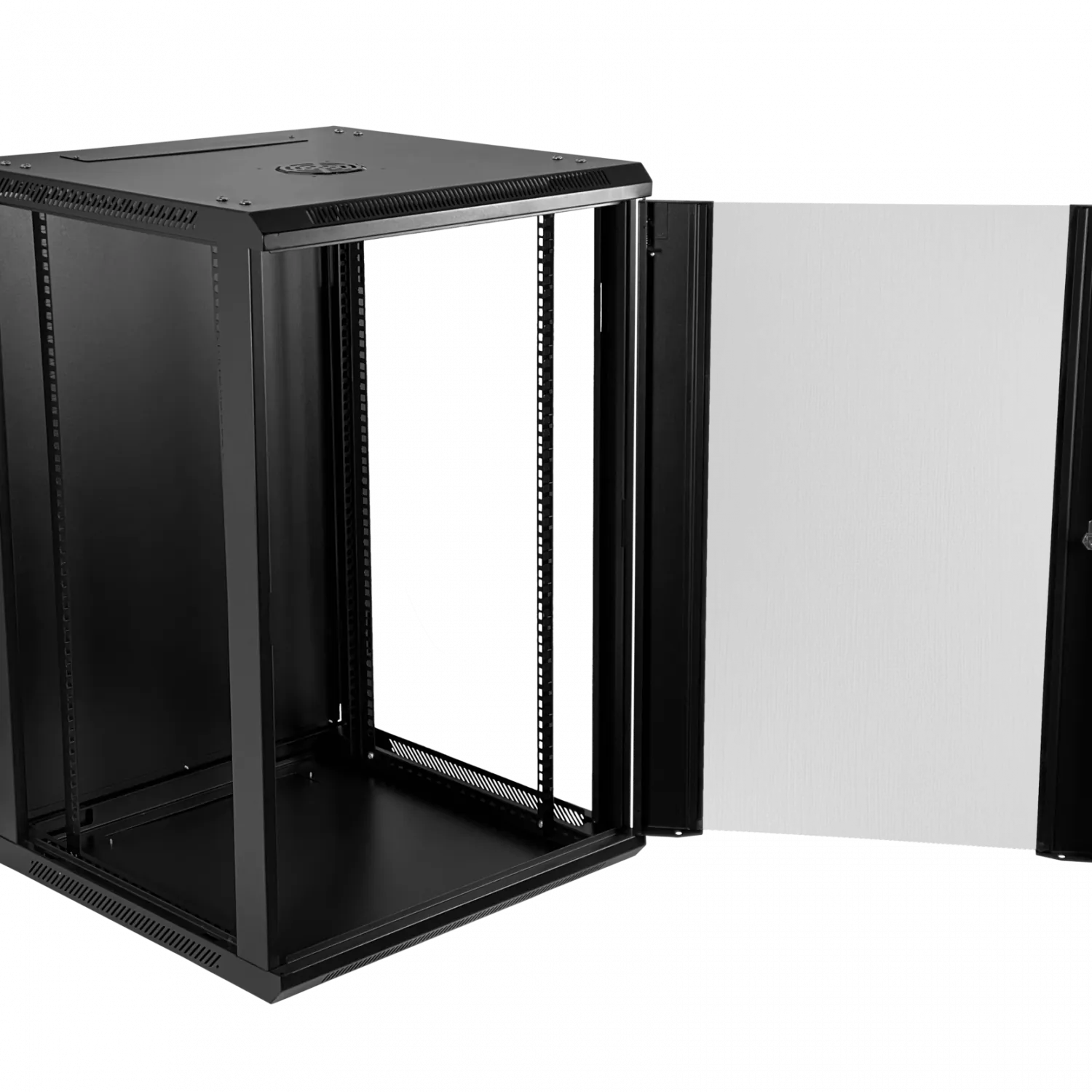 Gabinete Rack LINKMADE RK18-6LD 18U 60cm de Fondo Desarmado para Montaje en Pared - Negro 7