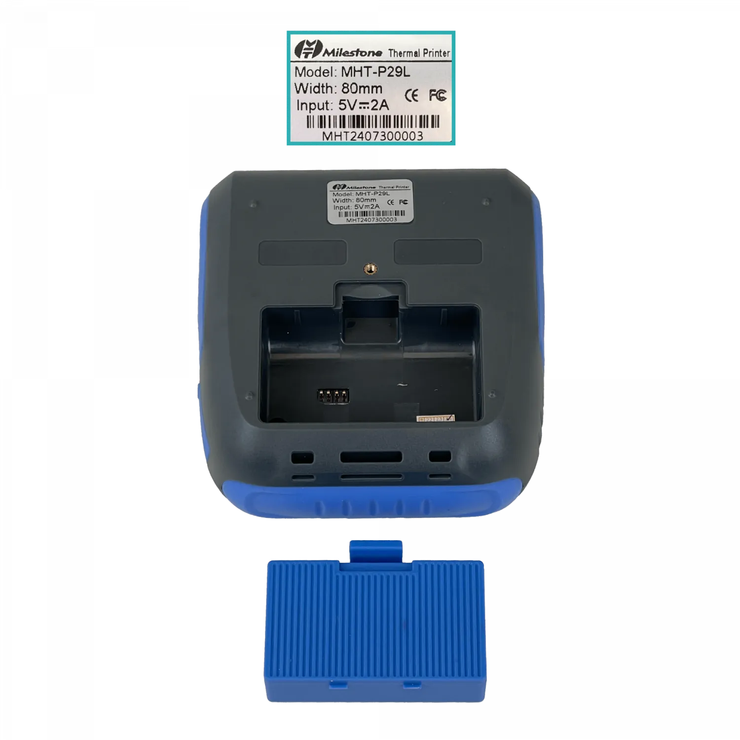 Impresora Portátil Térmica MILESTONE MHT-P29L Bluetooth USB-C 80mm Alimentación 5V/1A 2