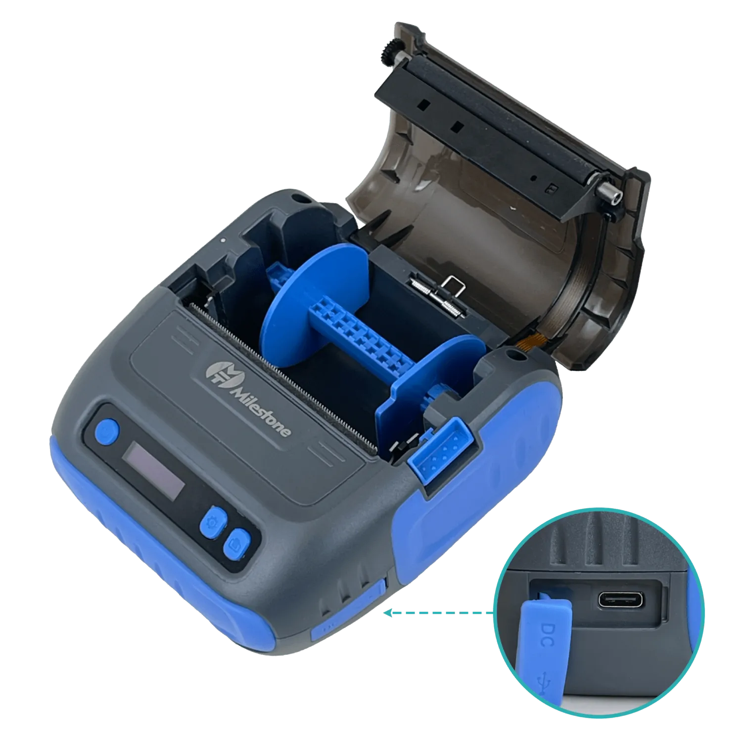 Impresora Portátil Térmica MILESTONE MHT-P29L Bluetooth USB-C 80mm Alimentación 5V/1A 4