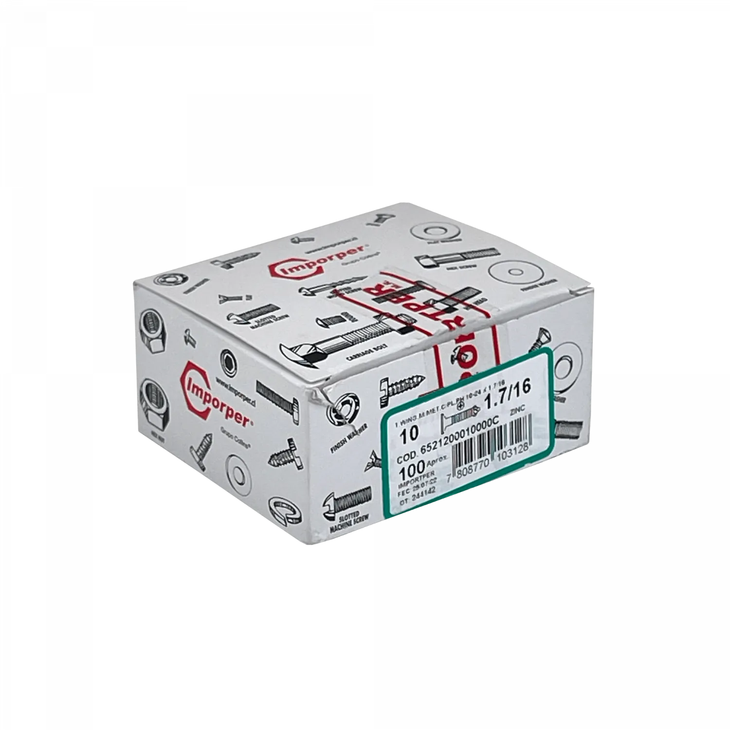 Autoperforante Tornillo Winger 100u. 10-24 X 1.7/16-pulg 652120001 3