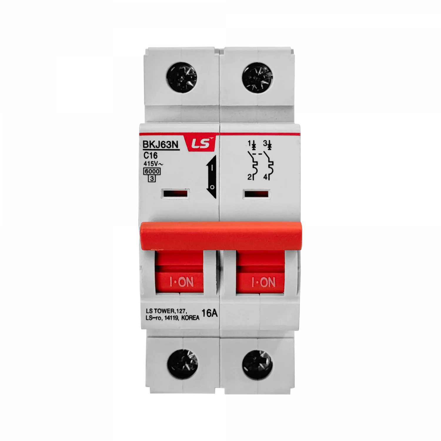 LS 2x16A 6kA 230/400V Interruptor Automatico Bipolar 2x16A Curva C16 2