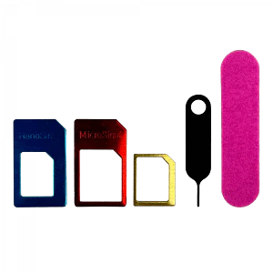 Adaptador tarjeta SIM card 4 en 1 inc-lija reset Mastertools