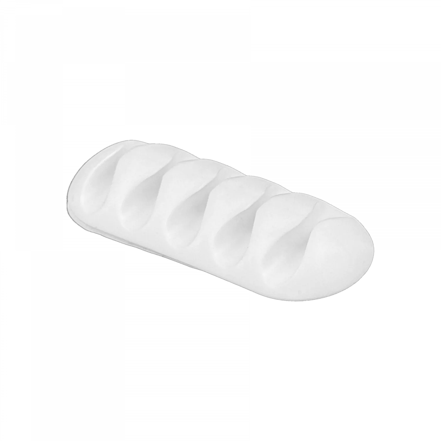 Organizador de 5 Cable Escritorio Adhesivo Silicona Blanco 27x67mm 2