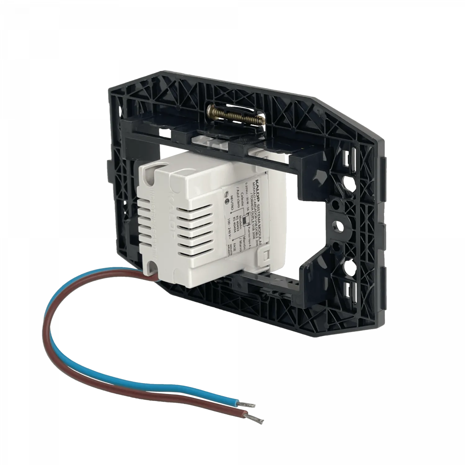 KALOP Type-C 1xUSB-C 1xUSB-A Total 3A 10W 100-240VAC Bastidor KS40493 3